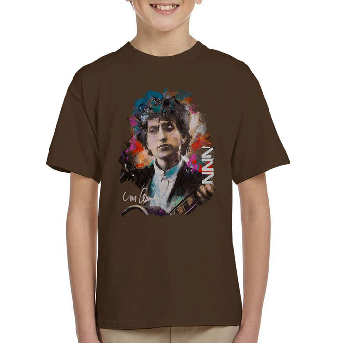 Sidney Maurer Original Portrait Of Bob Dylan Kids T-Shirt - Kids Boys T-Shirt