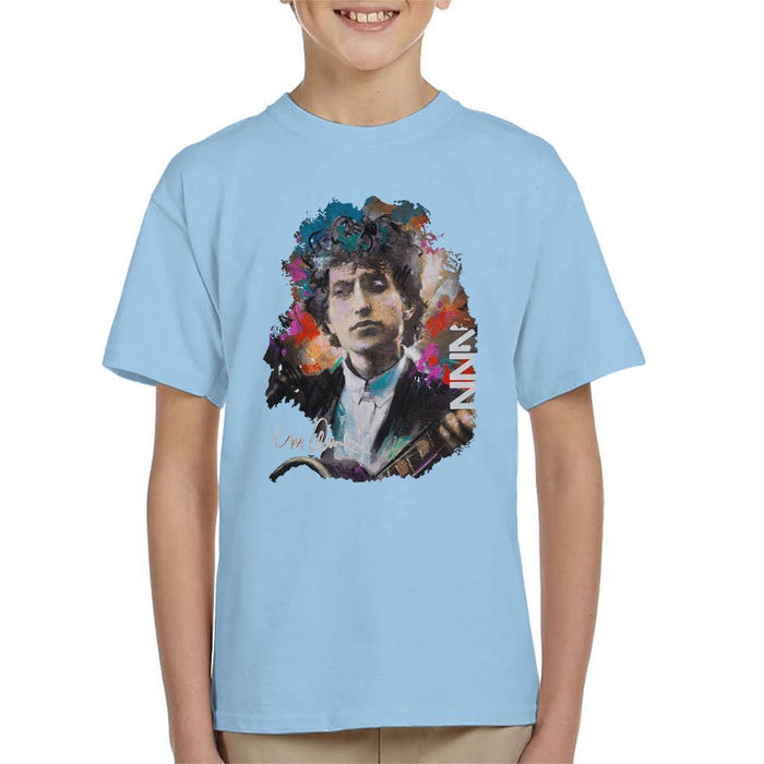 Sidney Maurer Original Portrait Of Bob Dylan Kids T-Shirt - Kids Boys T-Shirt