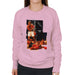 Sidney Maurer Original Portrait Of Muhammad Ali Sonny Liston Knockout Womens Sweatshirt - Light Pink / Small - Womens Sweatshirt