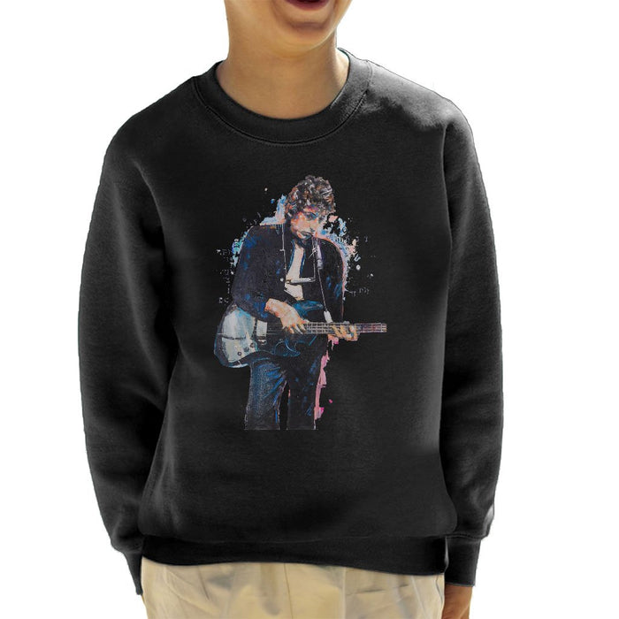 Sidney Maurer Original Portrait Of Bob Dylan On Bass Kids Sweatshirt - Kids Boys Sweatshirt