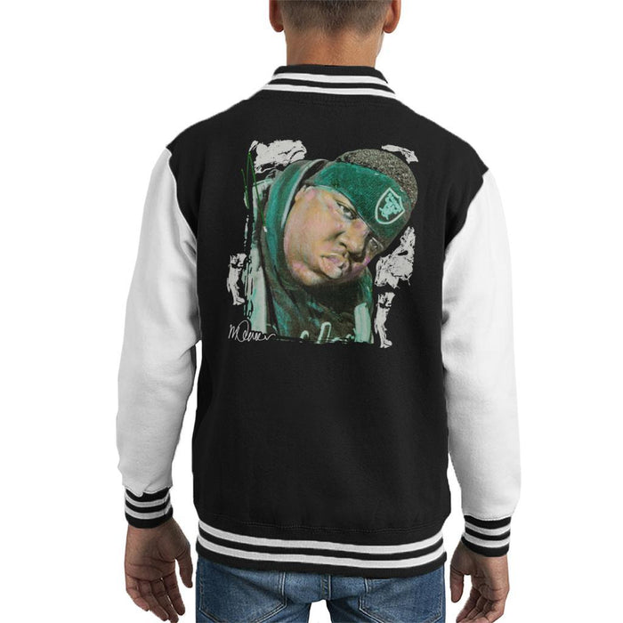 Sidney Maurer Original Portrait Of Notorious BIG Kids Varsity Jacket - Kids Boys Varsity Jacket