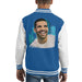 Sidney Maurer Original Portrait Of Drake Smiling Kids Varsity Jacket - X-Small (3-4 yrs) / Royal/White - Kids Boys Varsity Jacket