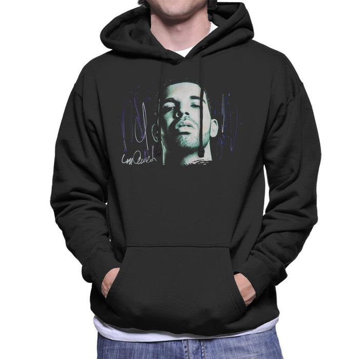 Sidney Maurer Original Portrait Of Drake OVOXO Mens Hooded Sweatshirt - Mens Hooded Sweatshirt