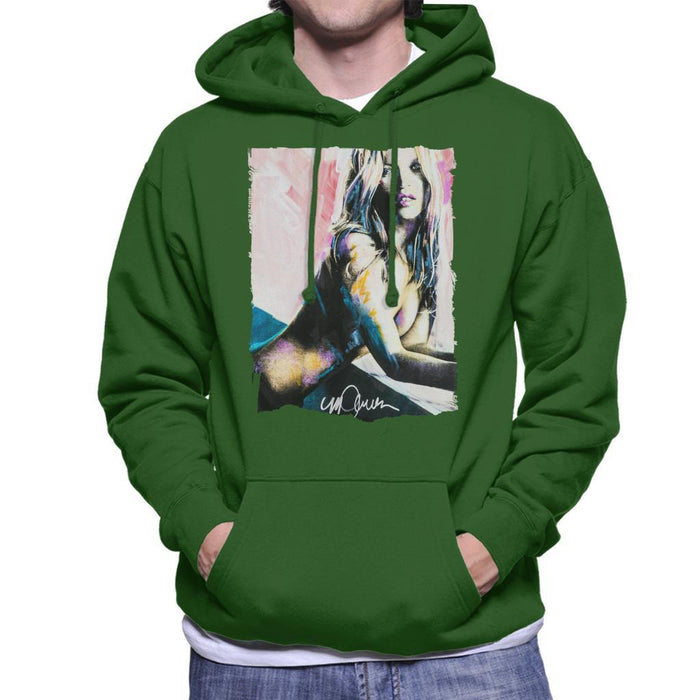 Sidney Maurer Original Portrait Of Kate Moss Nude Mens Hooded Sweatshirt - Mens Hooded Sweatshirt