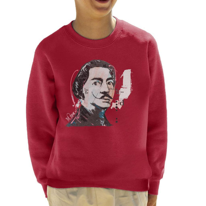 Sidney Maurer Original Portrait Of Salvador Dali Kids Sweatshirt - Kids Boys Sweatshirt