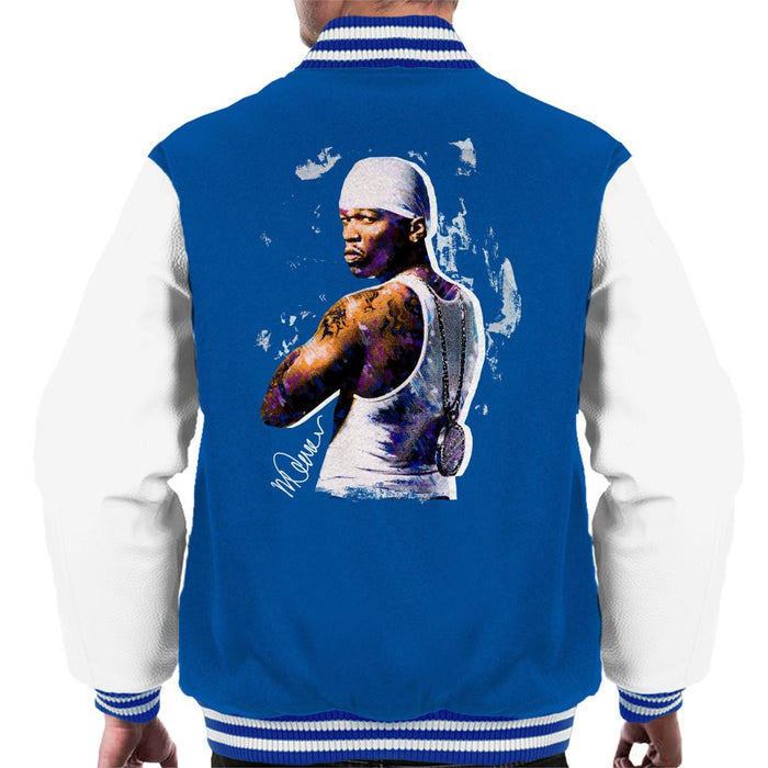 Sidney Maurer Original Portrait Of 50 Cent Bandana Men's Varsity Jacket