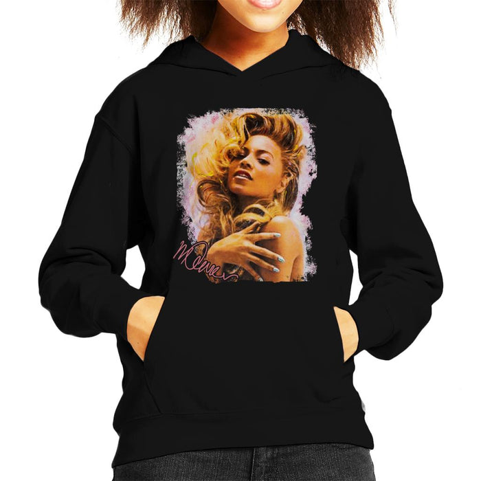 Sidney Maurer Original Portrait Of Singer Beyonce Shiny Nails Kid's Hooded Sweatshirt