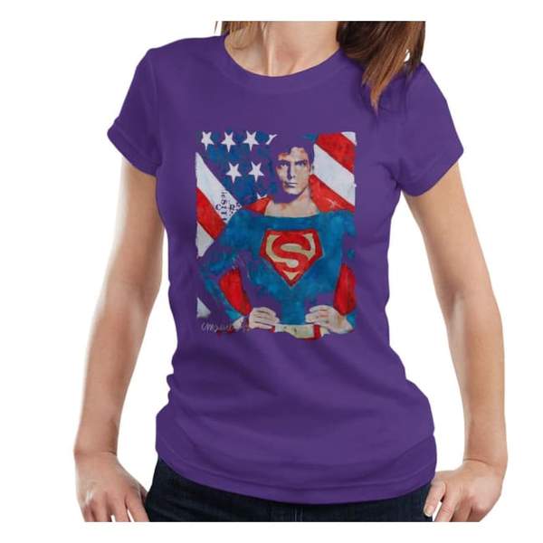 Sidney Maurer Original Portrait Of Superman Christopher Reeve Women's T-Shirt