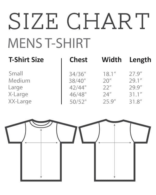 Size Chart - Men's T-Shirt