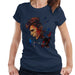 Sidney Maurer Original Portrait Of David Bowie Earring Womens T-Shirt - Small / Navy Blue - Womens T-Shirt