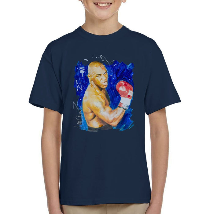 Sidney Maurer Original Portrait Of Mike Tyson Kids T-Shirt - Kids Boys T-Shirt