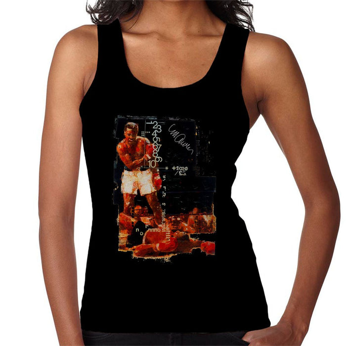 Sidney Maurer Original Portrait Of Muhammad Ali Sonny Liston Knockout Womens Vest - Womens Vest
