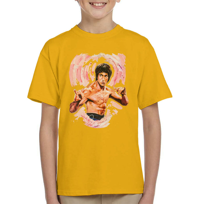 Sidney Maurer Original Portrait Of Bruce Lee Enter The Dragon Kid's T-Shirt