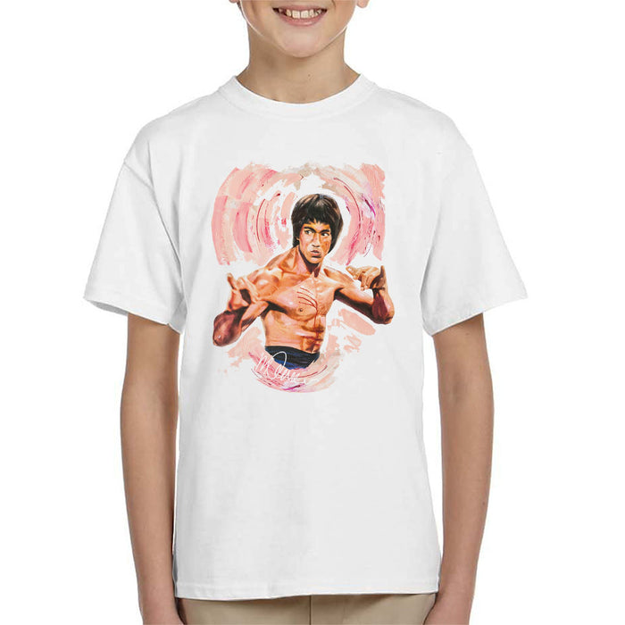Sidney Maurer Original Portrait Of Bruce Lee Enter The Dragon Kid's T-Shirt