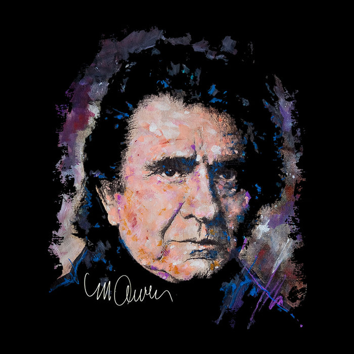 Sidney Maurer Original Portrait Of Johnny Cash Kid's T-Shirt