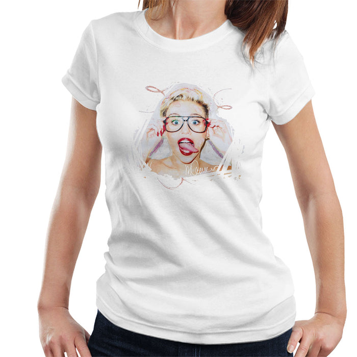 Sidney Maurer Original Portrait Of Miley Cyrus Women's T-Shirt