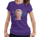 Sidney Maurer Original Portrait Of David Bowie Live Womens T-Shirt - Small / Purple - Womens T-Shirt