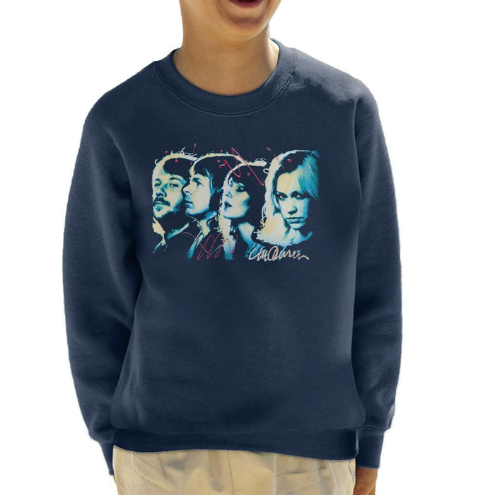 Sidney Maurer Original Portrait Of Abba Side Profile Kids Sweatshirt - Kids Boys Sweatshirt
