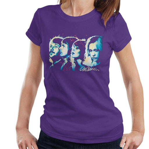 Sidney Maurer Original Portrait Of Abba Side Profile Womens T-Shirt - Womens T-Shirt