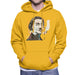 Sidney Maurer Original Portrait Of Salvador Dali Mens Hooded Sweatshirt - Small / Gold - Mens Hooded Sweatshirt