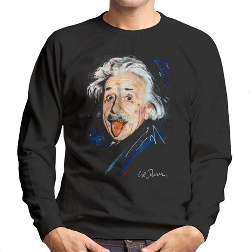 Sidney Maurer Original Portrait Of Albert Einstein Men's Sweatshirt