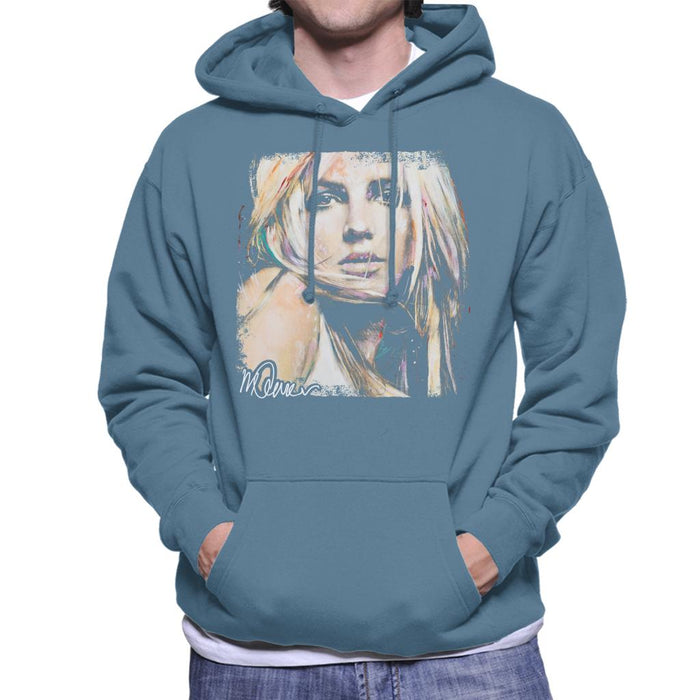 Sidney Maurer Original Portrait Of Britney Spears Men's Hooded Sweatshirt