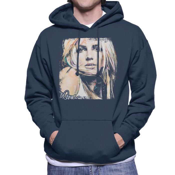 Sidney Maurer Original Portrait Of Britney Spears Men's Hooded Sweatshirt