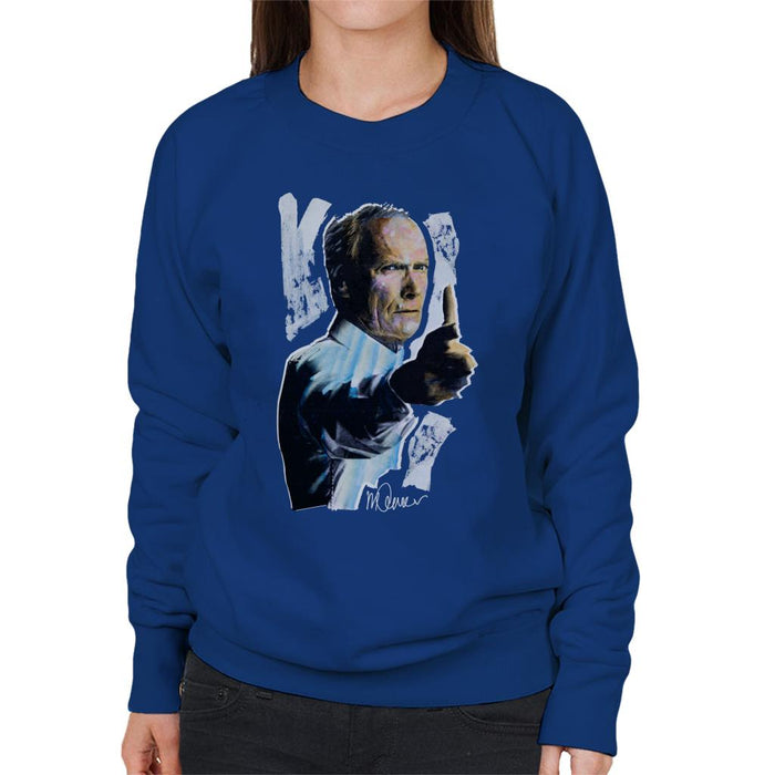 Sidney Maurer Original Portrait Of Clint Eastwood Gran Torino Women's Sweatshirt