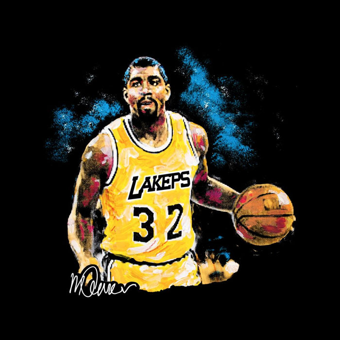 Sidney Maurer Original Portrait Of Magic Johnson Lakers Men's T-Shirt