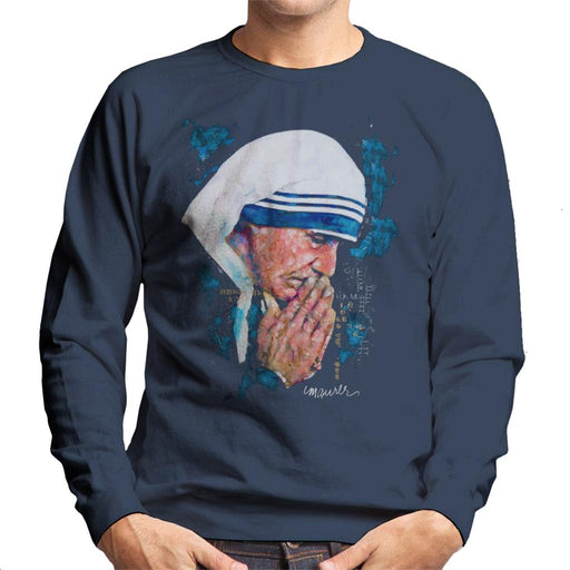 Sidney Maurer Original Portrait Of Mother Teresa Men's Sweatshirt