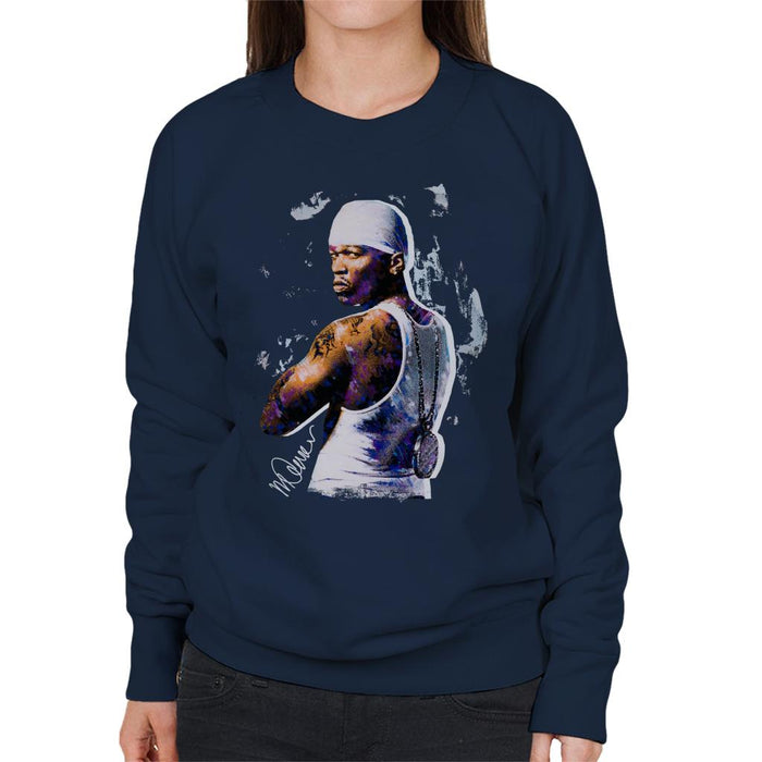 Sidney Maurer Original Portrait Of 50 Cent Bandana Women's Sweatshirt