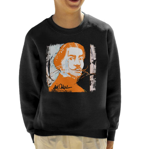 Sidney Maurer Original Portrait Of Artist Salvador Dali Kid's Sweatshirt