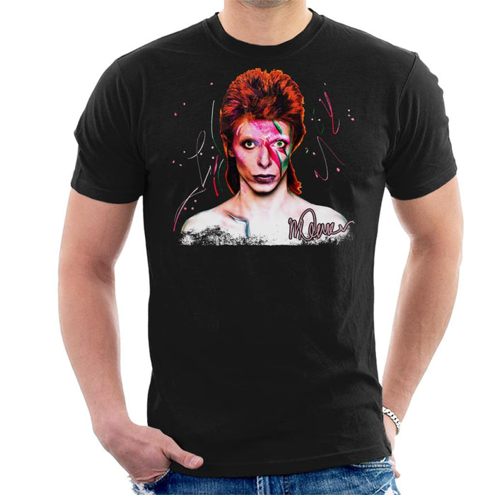 Sidney Maurer Original Portrait Of David Bowie Aladdin Sane Men's T-Shirt