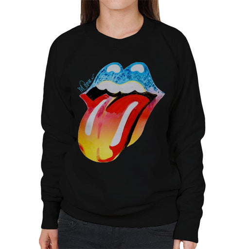 Sidney Maurer Original Portrait Of Rolling Stones Forty Licks Art Women's Sweatshirt
