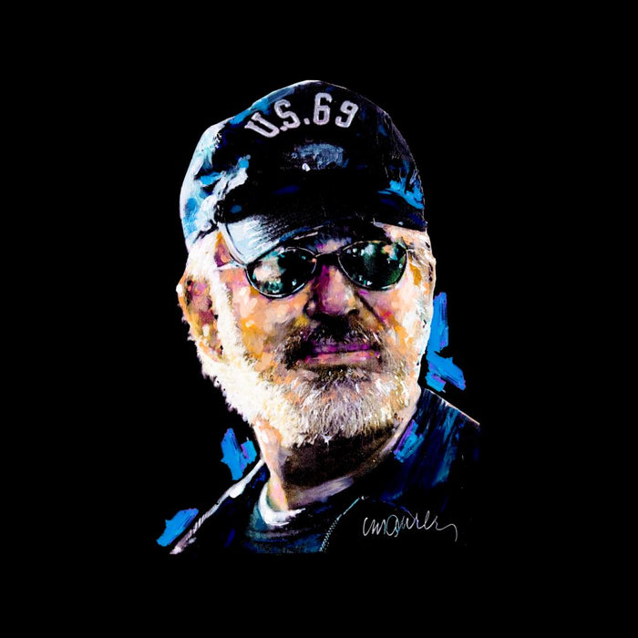 Sidney Maurer Original Portrait Of Steven Spielberg Baseball Cap Glasses Men's T-Shirt