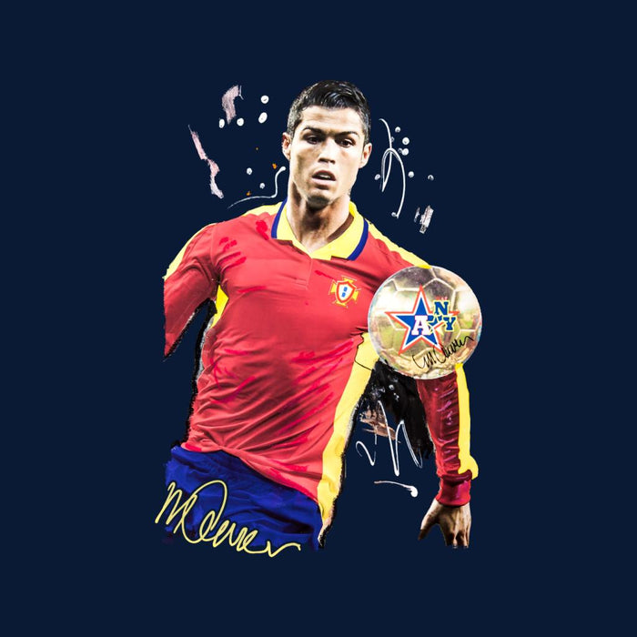 Sidney Maurer Original Portrait Of Portugal Striker Cristiano Ronaldo Kid's T-Shirt