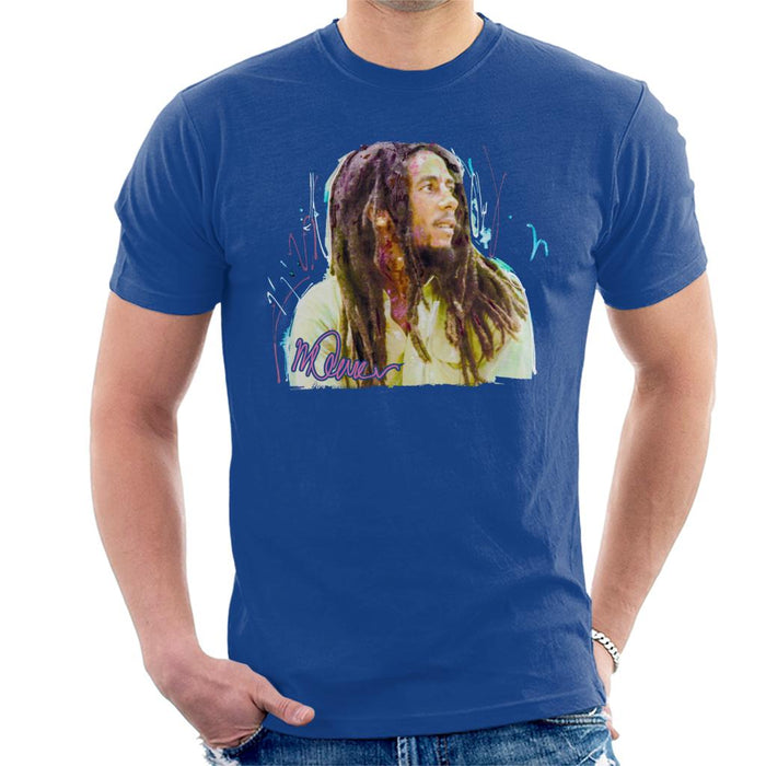 Sidney Maurer Original Portrait Of Musician Bob Marley Men's T-Shirt