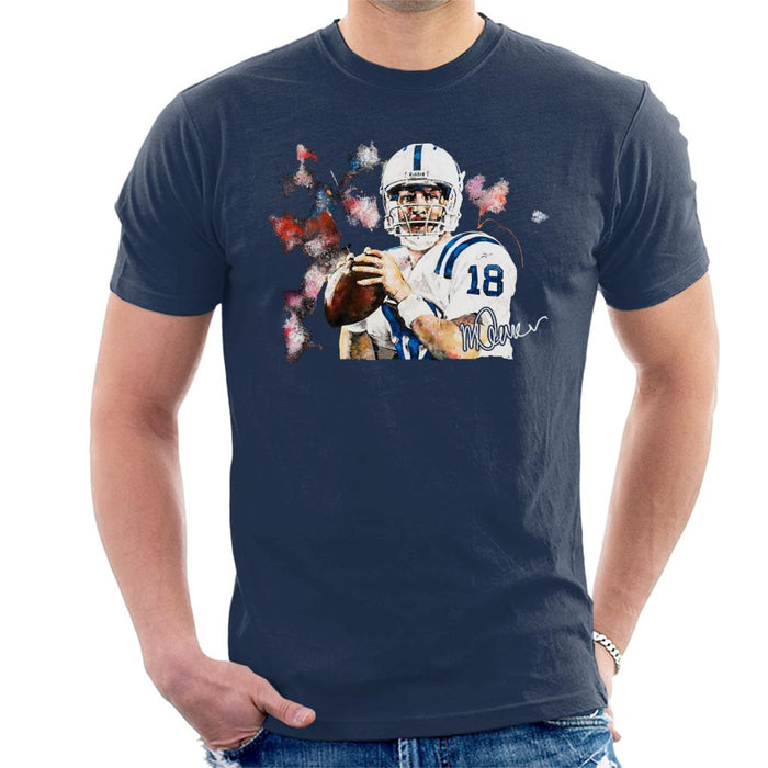 Sidney Maurer Original Portrait Of Star Quarterback Peyton Manning Men's T-Shirt