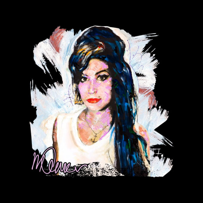 Sidney Maurer Original Portrait Of Amy Winehouse Anchor Necklace Kid's Sweatshirt