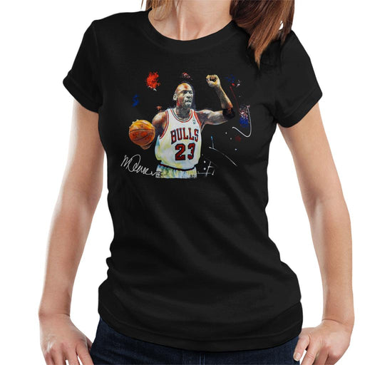 Sidney Maurer Original Portrait Of Michael Jordan Chicago Bulls Basketball Women's T-Shirt